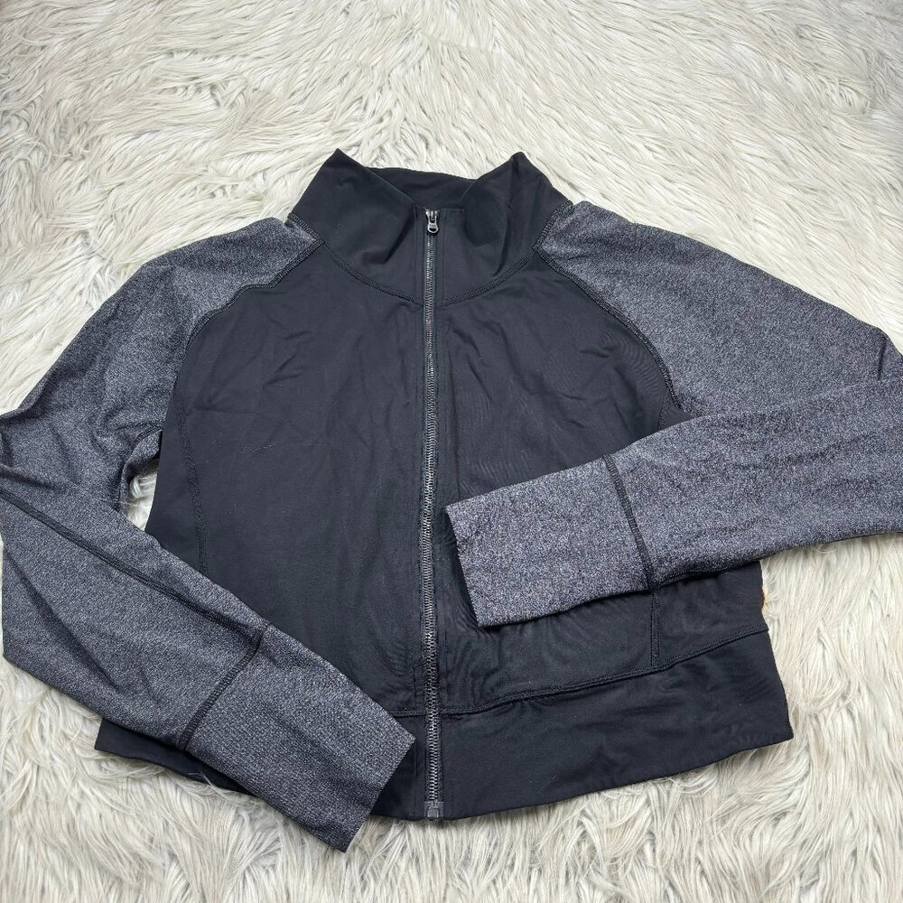 Lucy Colorblock Cropped Zip Front Jacket